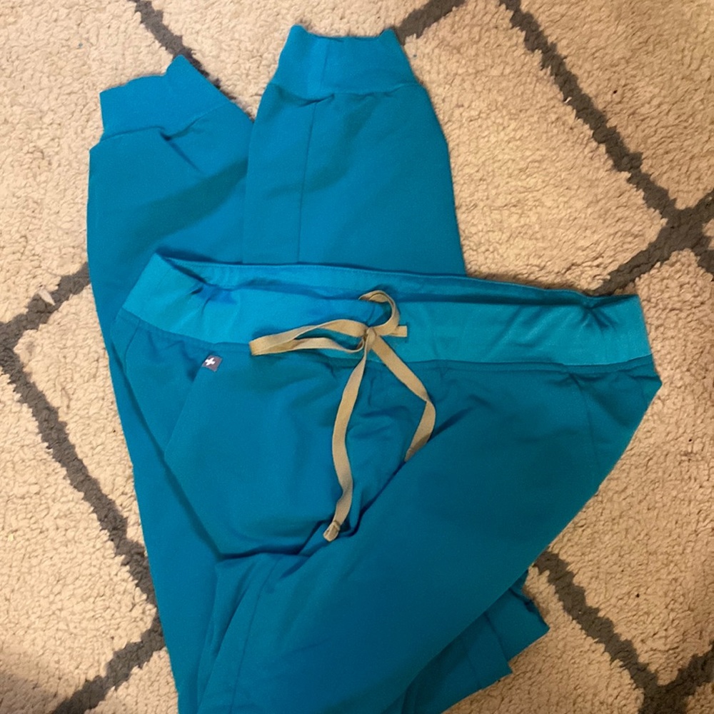 Figs Zamora Joggers large tall turquoise